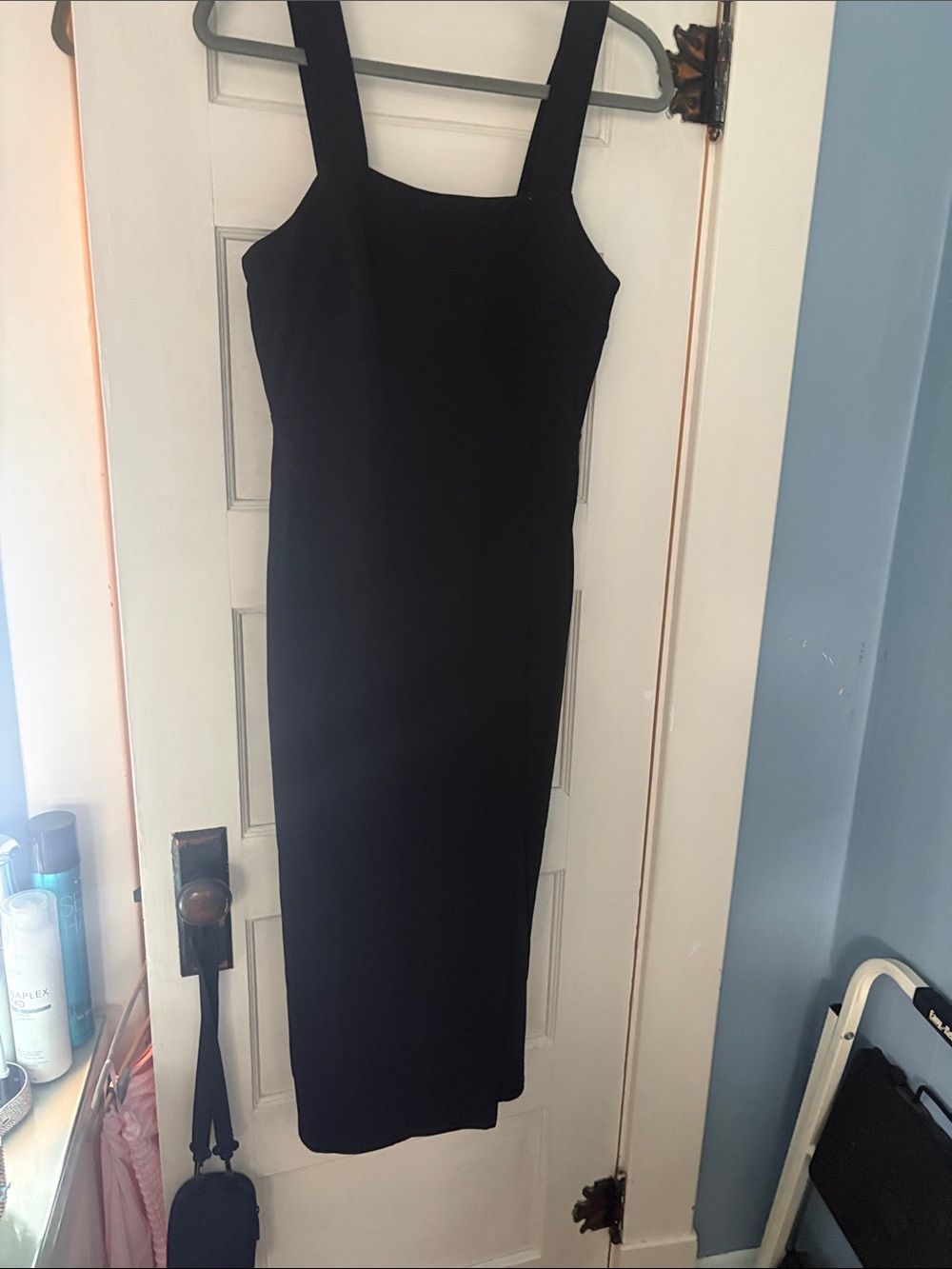 Petal & Pup Black Square-Neck Midi Dress